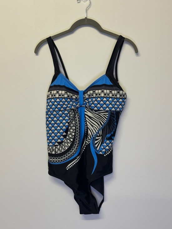 Other - Blue & Black Geometric One-Piece Swimsuit size XL